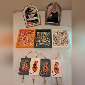 Mid Century Modern Bohemian Tiger 9pc True Living Home Collection